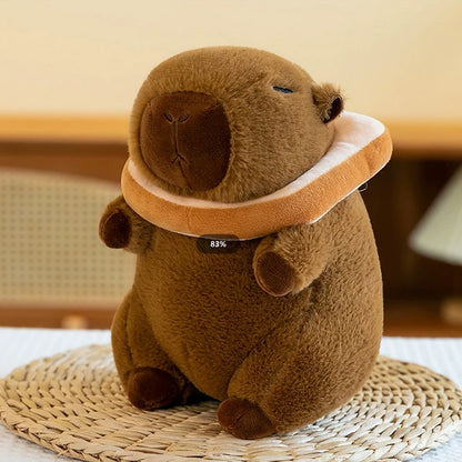Cute Capybara Plush Toy with Hat -  Frog, Duck, Bunny, Strawberry, Bread, Toast or Turtle Backpack