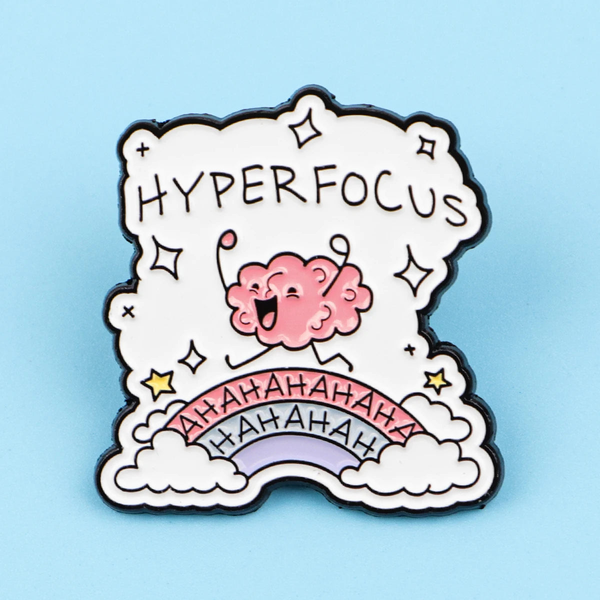 Hyperfocus ADHD Brain Funny Enamel Brooch Lapel Pin Badge Gift Neurodivergent