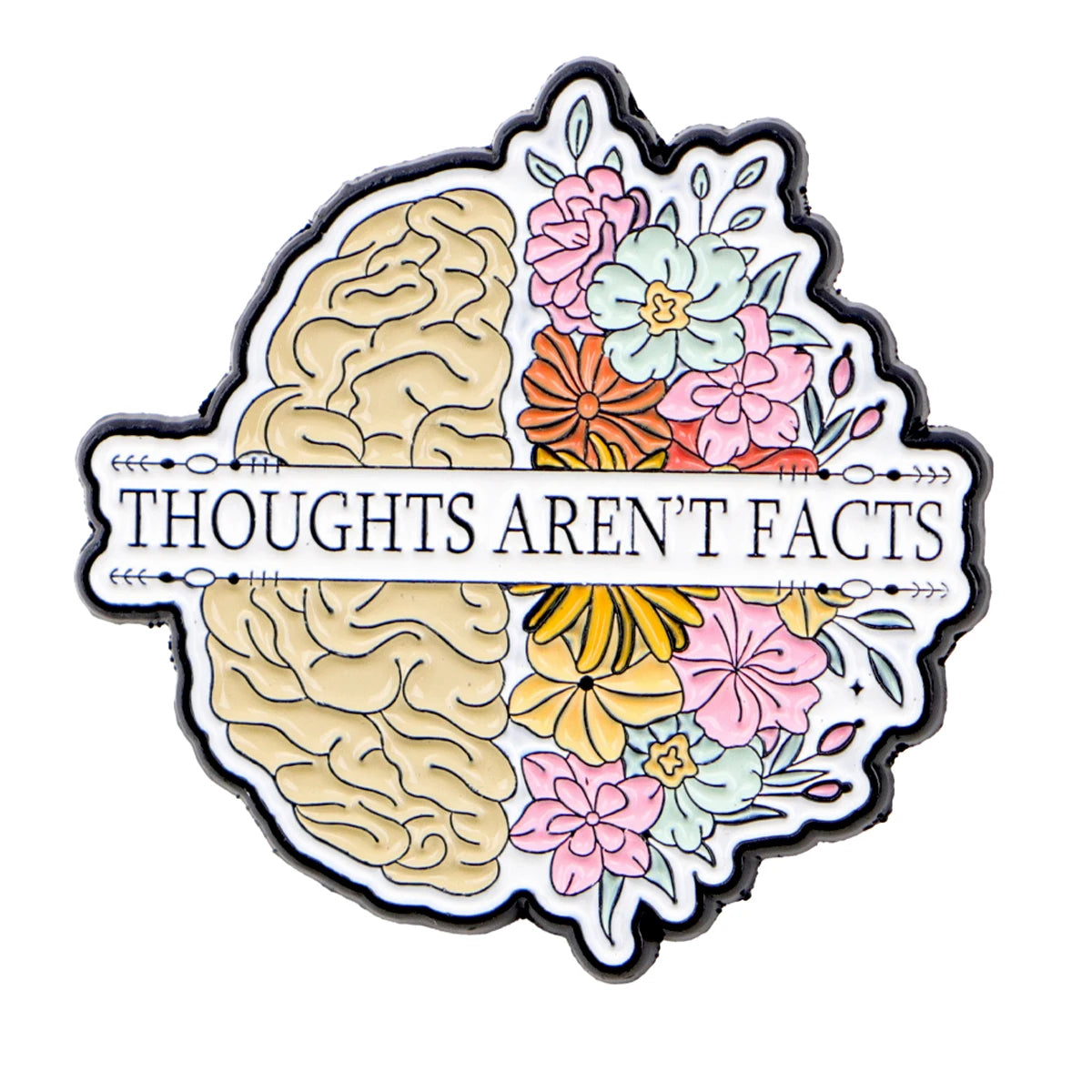 Thoughts Aren’t Facts Enamel Pin Badge Mental Health Support Anxiety ADHD OCD