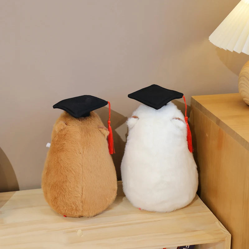 25CM Cute Cartoon Graduate Capybara Plush Soft Toy Graduation Gift