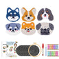 DIY Punch Needle Coaster Set Kit – Make 6 Dog Design Coasters Multiple Design Choice Craft Embroidery