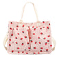 Large Capacity Strawberry Fabric Tote Bag – Adjustable Shoulder Bag for Work, School, Shopping