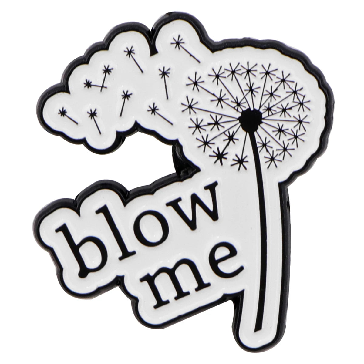 Blow Me Funny Dandelion Sarcastic Enamel Brooch Lapel Pin Badge Novelty Gift