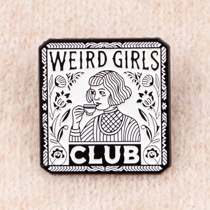 Weird Girls Club Funny Enamel Brooch Lapel Pin Badge Autism ADHD Neurodivergent