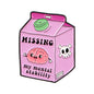 Missing Mental Stability Enamel Pin Badge Funny Mental Health Milk Carton Brain