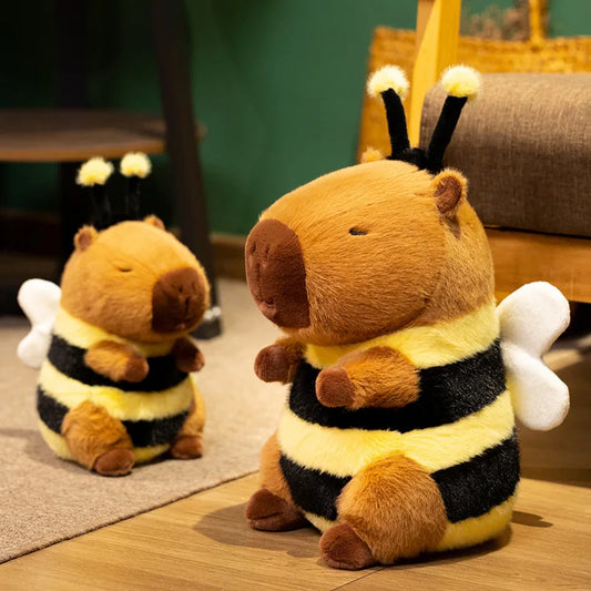 23cm/33cm Cute Capybara Plush in Bee Costume – Bumblebee Capybara Soft Toy