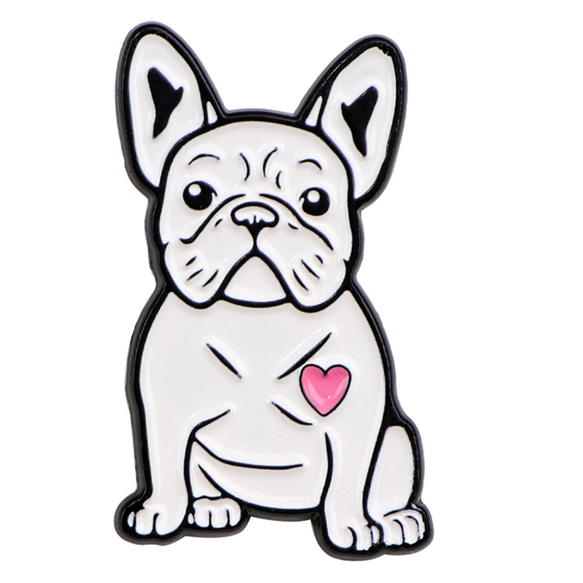 Dog Lover French Bulldog Enamel Brooch Lapel Pin Badge Novelty Gift