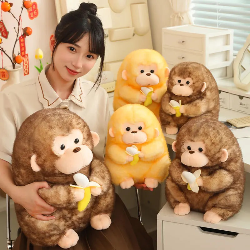 23/30/40cm Large Cute Chubby Monkey Plush Soft Toy