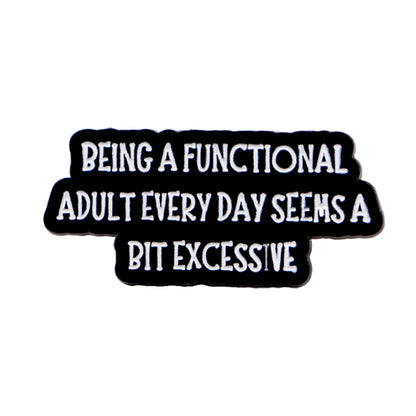 Funny Quotes Enamel Pin Badge Quote Brooch I Love Goth Girls Trauma Sarcastic Silly Humour