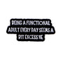 Funny Quotes Enamel Pin Badge Quote Brooch I Love Goth Girls Trauma Sarcastic Silly Humour