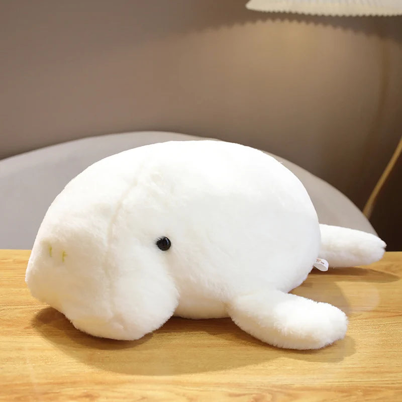 Large Manatee Plush Soft Toy – Sea Cow Cuddly Plush in 40cm or 50cm (Grey or White)
