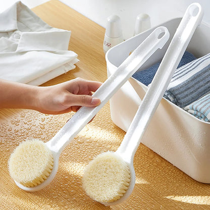 Japanese Long Handle Soft Bristle Bath Brush – Back Scrubber for Shower & Body Exfoliation