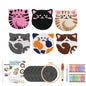 DIY Punch Needle Coaster Kit Set – Make 6 Cat Animal Coasters Craft Embroidery