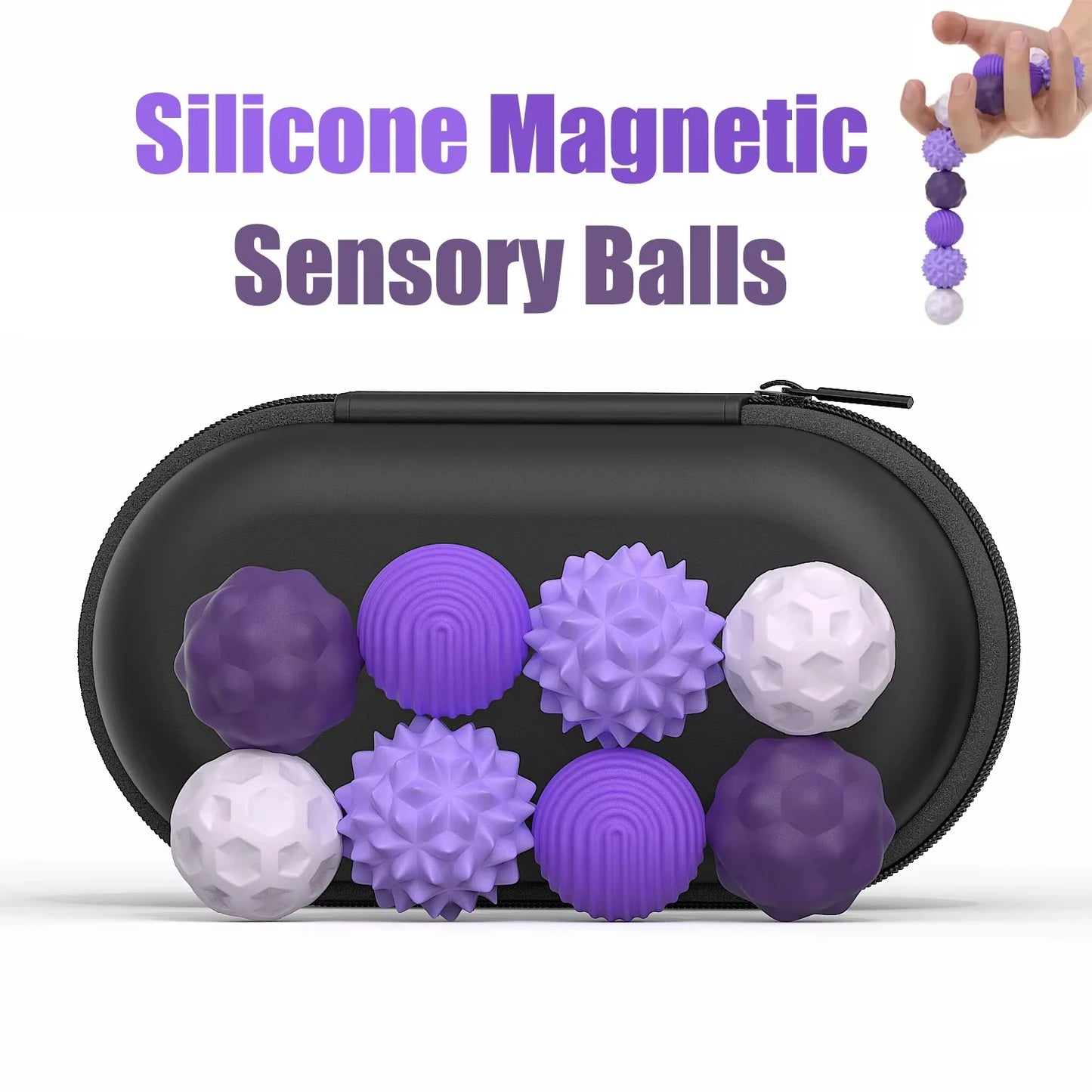 Magnetic Sensory Fidget Ball Toy – Calming Stress Relief Anxiety ADHD Autism Mental Health
