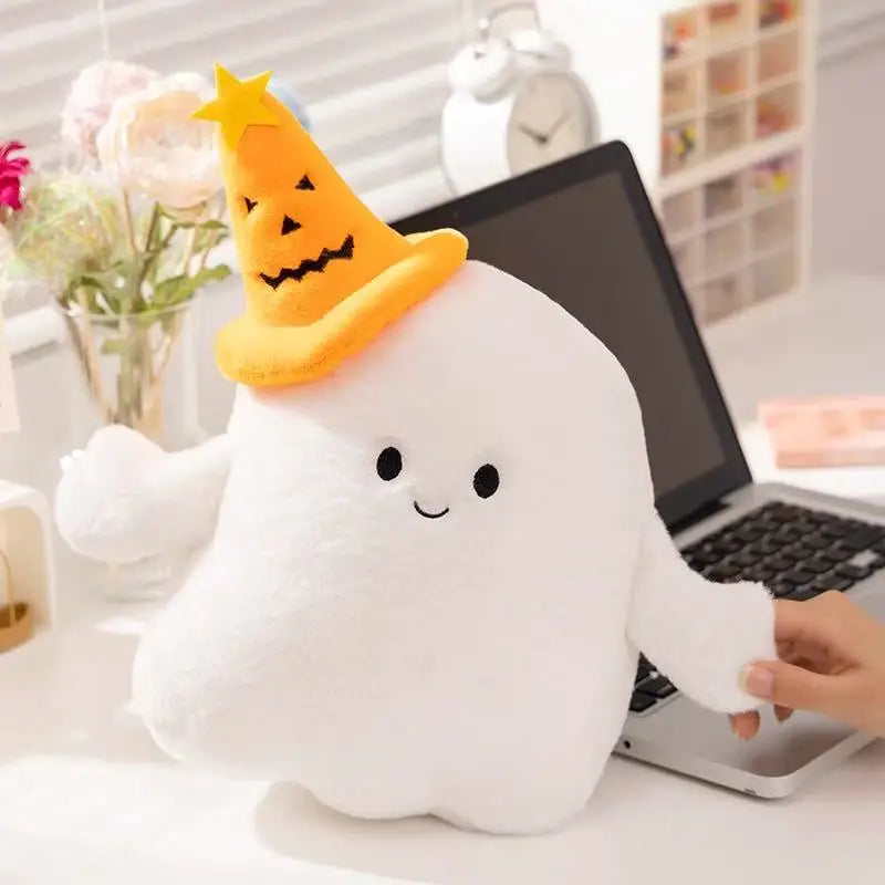 18-30cm Large Ghost Pumpkin Halloween Plush Soft Toy Smiling