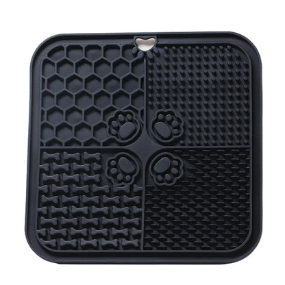 20cm Dog Lick Mat Large Square Dog Cat Pet Slow Feeder Feeding Lick Licking Mat Silicone Suction Cup