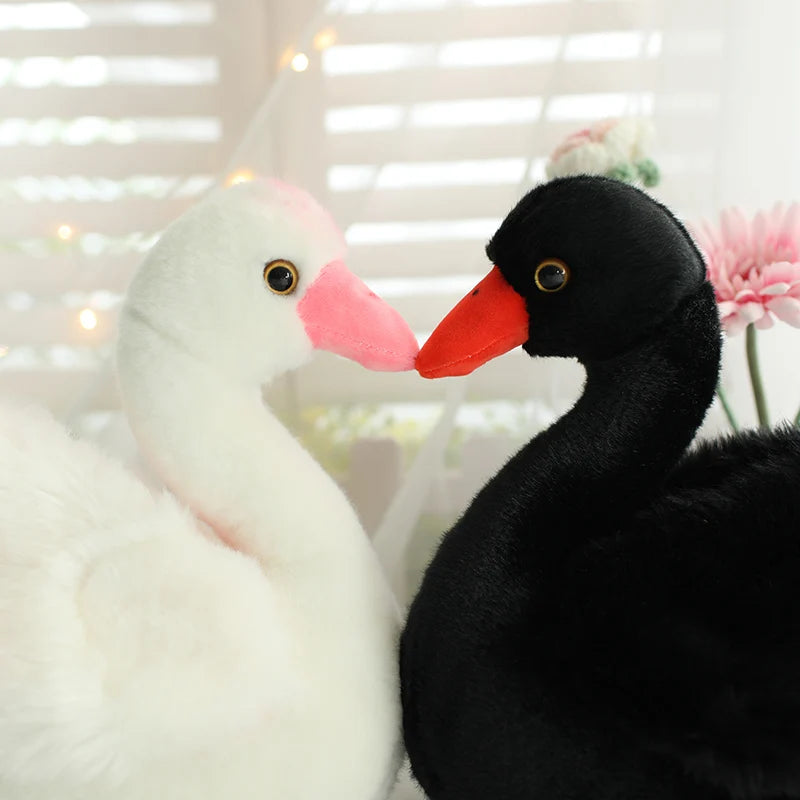 26cm Black or White Swan Soft Plush Toy