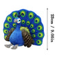 23cm Realistic Peacock Plush Soft Toy – Beautiful Green or Blue Design