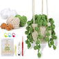 Crochet Hanging Plant Kit for Beginners – Includes Yarn, Tools & Video Tutorial
