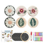 DIY Punch Needle Coaster Set Kit – Make 6 Flower Plant Design Coasters Multiple Design Choice Craft Embroidery