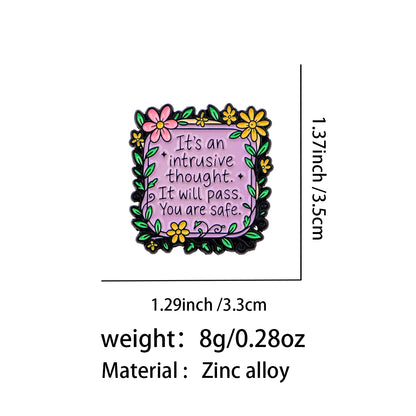 Its an Intrusive Thought Mental Health OCD Supportive Enamel Pin Badge