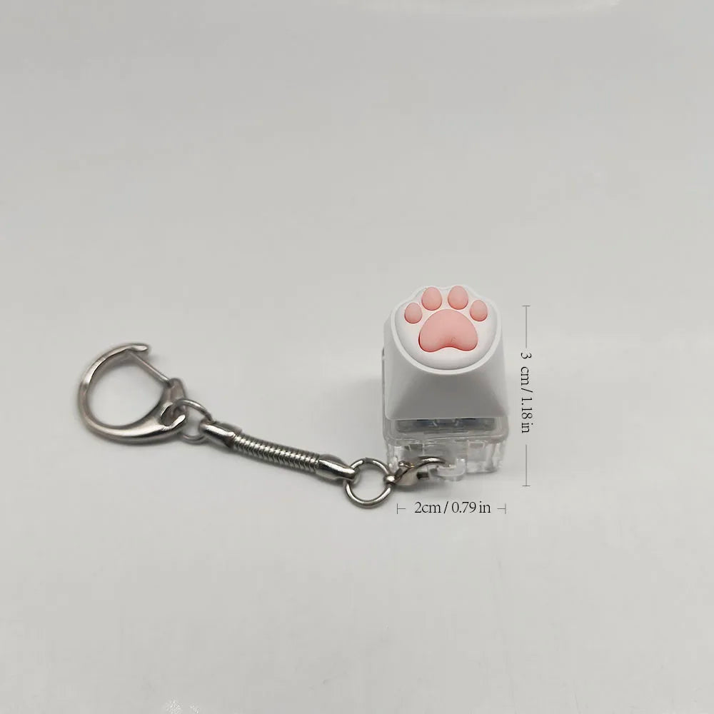 Paw Print Fidget Clicker Keyring – Stress Relief Keychain Anxiety ADHD