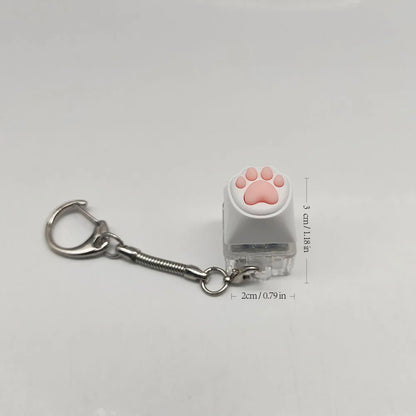 Paw Print Fidget Clicker Keyring – Stress Relief Keychain Anxiety ADHD
