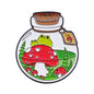 Frog In Glass Bottle Cute Enamel Brooch Lapel Pin Badge Novelty Gift