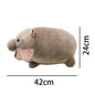 21cm/42cm Happy Fat Chubby Hippo Plush Soft Stuffed Toy Moo Deng Cute Cartoon Hippo