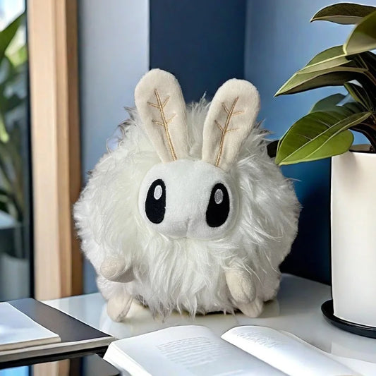 20cm Poodle Moth Plush – Fluffy Cute Anime-Style Insect Soft Toy Gift