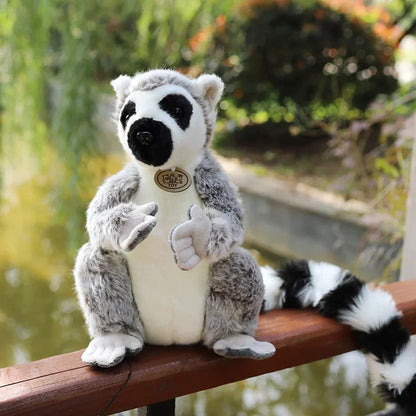 28cm Large Ring Tailed Lemur Plush Soft Toy – Short or Long Arms Hanging or Sitting