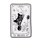Black Cat Death Tarot Card Style Enamel Pin Badge Brooch