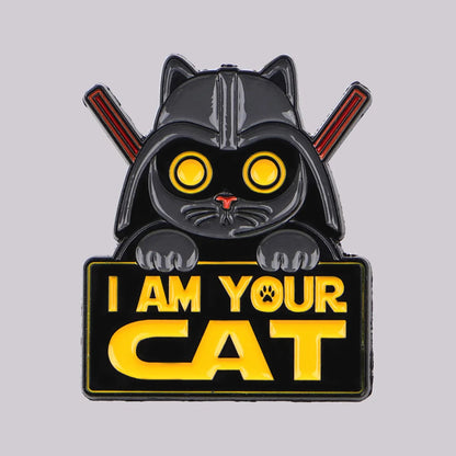 I Am Your Cat Funny Black Cat Cosplay Enamel Brooch Lapel Pin Badge Novelty Gift