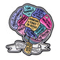 The ADHD Mind Brain Enamel Brooch Lapel Pin Badge Gift Neurodivergent