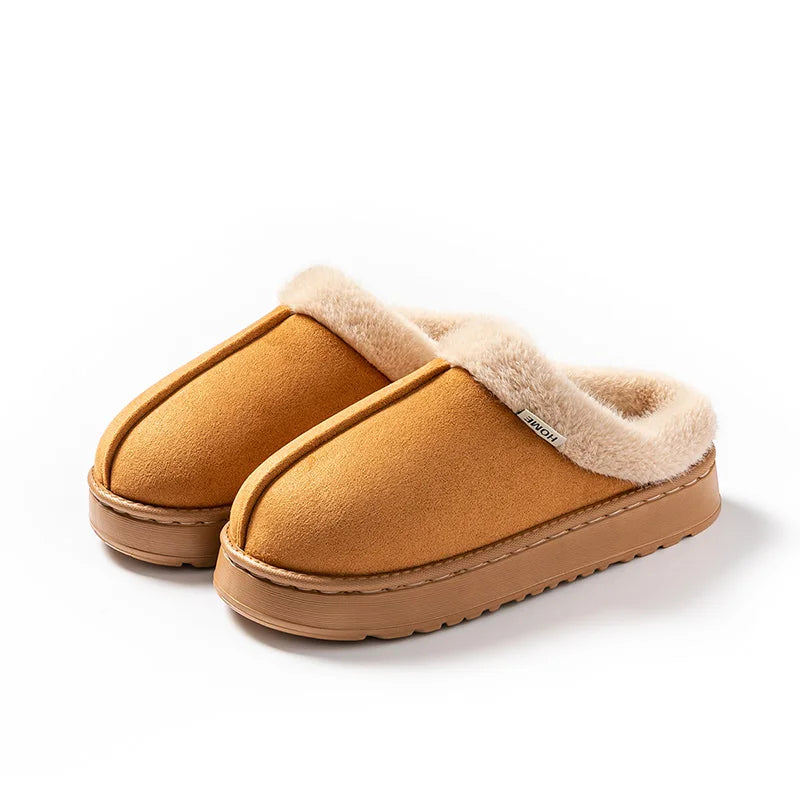 Women’s Men’s Unisex Slippers - Fluffy Thick EVA Sole Anti-Slip Indoor Slippers Warm for Winter Autumn