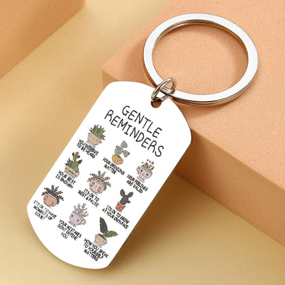 Mental Health Affirmation Keychain Gift – Positive Self-Love Emotional Support Gift Motivational Quotes