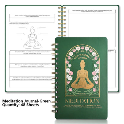 A5 Meditation & Self-Discovery Journal – 96-Page Daily Reflection Notebook for Mental Wellness