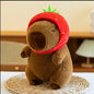 Cute Capybara Plush Toy with Hat -  Frog, Duck, Bunny, Strawberry, Bread, Toast or Turtle Backpack