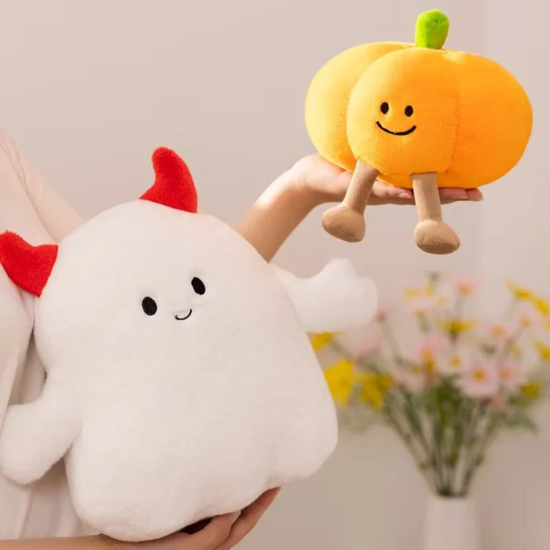 18-30cm Large Ghost Pumpkin Halloween Plush Soft Toy Smiling