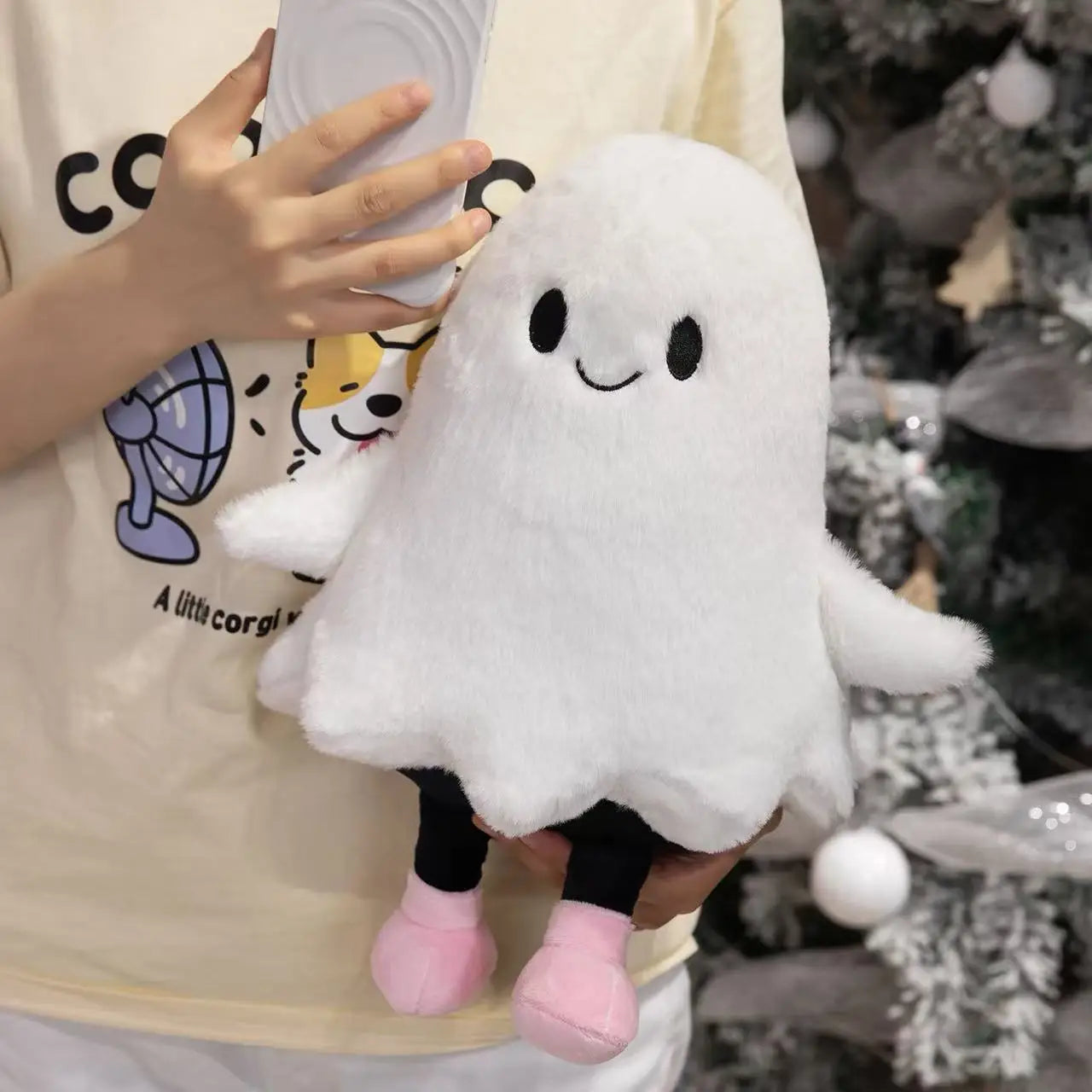 18-30cm Large Ghost Pumpkin Halloween Plush Soft Toy Smiling