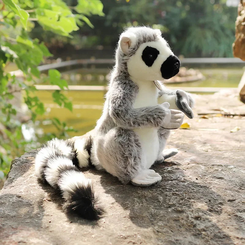 28cm Large Ring Tailed Lemur Plush Soft Toy – Short or Long Arms Hanging or Sitting