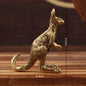 Mini Brass Copper Metal Kangaroo Figurine – Desk Buddy Ornament Collectible