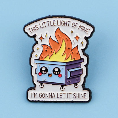 Dumpster Fire Enamel Pin Badge Funny Sarcastic Brooch Lapel Backpack Clothing Accessories