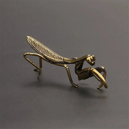 Vintage Copper Mantis Miniature – Decorative Tea Pet & Plant Pot Ornament