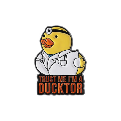Funny Doctor Nurse Veterinarian Duck Dog Rat Enamel Brooch Lapel Pin Badge Novelty Gift