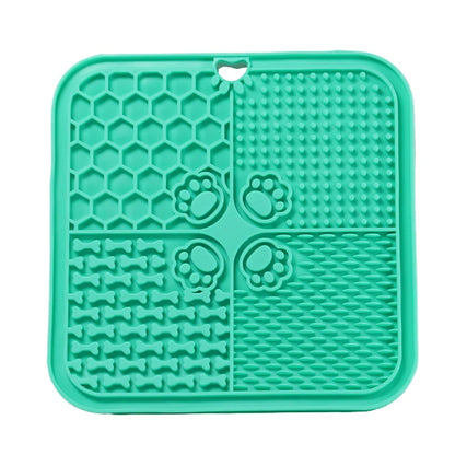 20cm Dog Lick Mat Large Square Dog Cat Pet Slow Feeder Feeding Lick Licking Mat Silicone Suction Cup