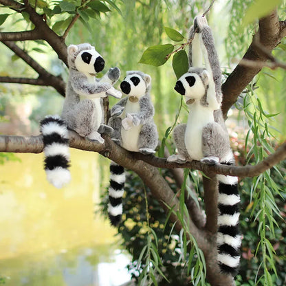 28cm Large Ring Tailed Lemur Plush Soft Toy – Short or Long Arms Hanging or Sitting