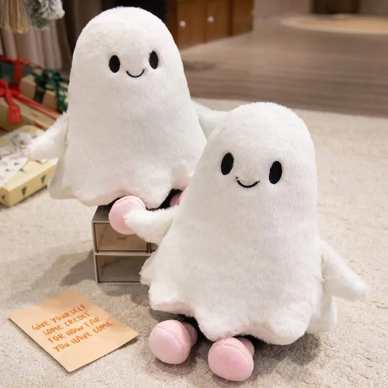 18-30cm Large Ghost Pumpkin Halloween Plush Soft Toy Smiling