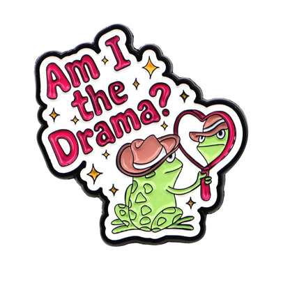 Cat Frog Duck Toad Enamel Pin Badge Cute Funny Quotes Brooch Hold On Partner Am I The Drama