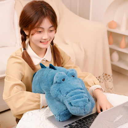Large Raccoon, Fox, Crocodile or Sloth Soft Fluffy Plush Toy Pillow